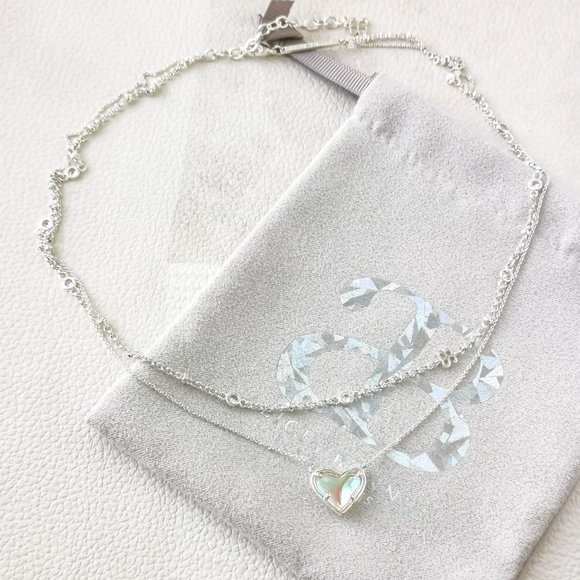 Alicia Bonnie In Love Necklace | Dichroic Glass silver - Picture 2 of 3